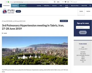 حمایت انستیتو جهانی تحقیقات بیماریهای عروق ریوی از مرکز تحقیقات سل و بیماریهای ریوی دانشگاه علوم پزشکی تبریز