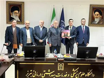  سرکنسول جدید ترکیه در تبریز و هیئت همراه با رئیس دانشگاه علوم پزشکی تبریز دیدار کرد.